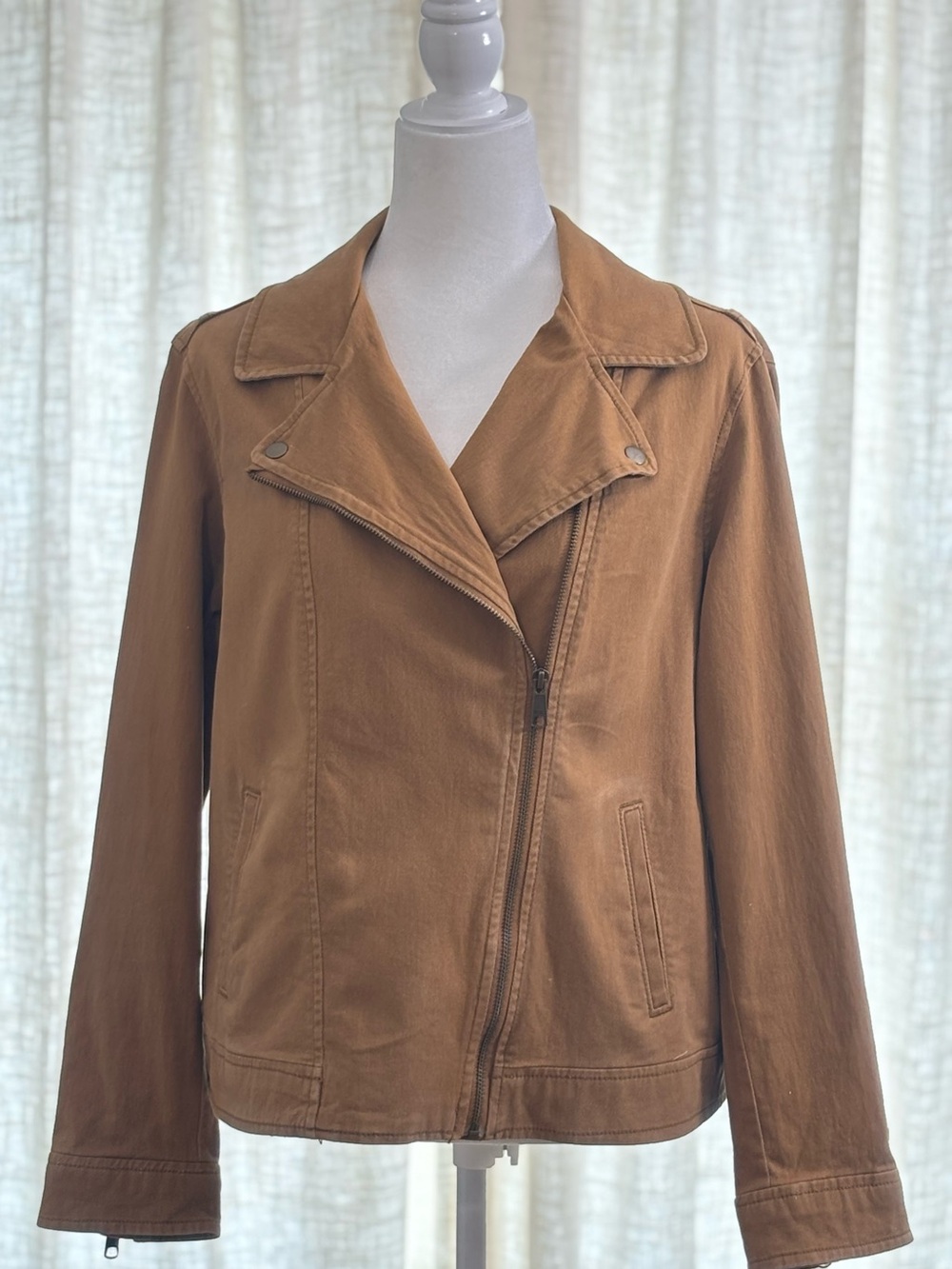 NOWT Old Navy Brown Moto-Style Jacket Size Large